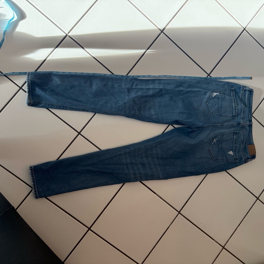 American Eagle Outfitters Blue Distressed Skinny Jeans - Picture 3 of 6